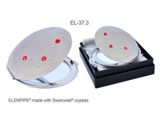 Cosmetic metal round mirror "Angle Red"