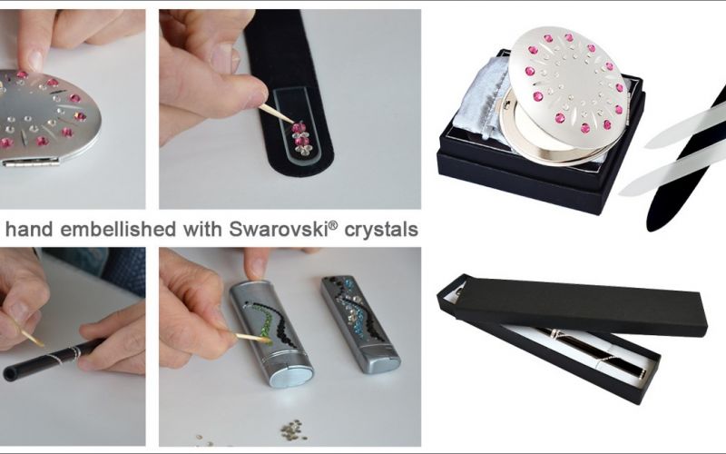 Предметы украшенные вручную оригинальными кристаллами Swarovski® crystals