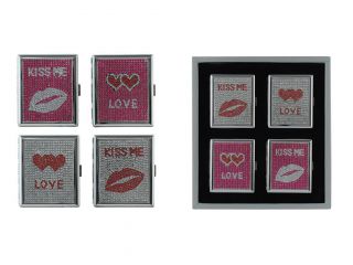 Cigarette case "LOVE, KISS ME" for 18 KS