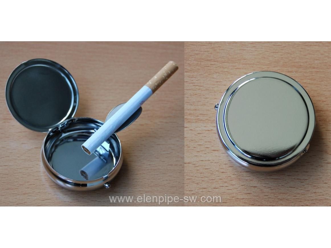 #22712 pocket case ashtray Taschenascher  4-eckig edel