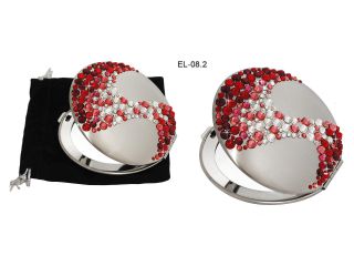 Cosmetic metal round mirror "Corals II Red"