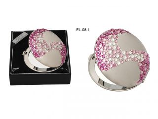 Cosmetic metal round mirror "Corals II"