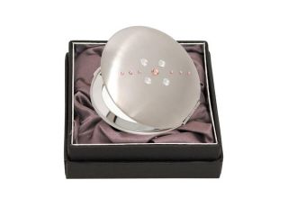 35 lusterko kosmetyczne biały różowy Swarovski crystal cosmetic mirror white pink Kosmetik Taschenspiegel dla Niej gift (5).jpg