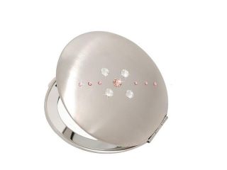 35 lusterko kosmetyczne biały różowy Swarovski crystal cosmetic mirror white pink Kosmetik Taschenspiegel dla Niej gift (11).jpg