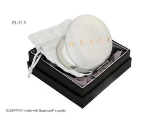 31.3 lusterko kosmetyczne biały beżowy Swarovski crystal cosmetic mirror white peach Kosmetik Taschenspiegel dla Niej gift (7).jpg