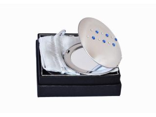 32.1 lusterko kosmetyczne niebieski biały Swarovski crystal cosmetic mirror blue white Kosmetik Taschenspiegel dla Niej gift (8).jpg