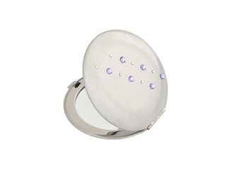32.2 lusterko kosmetyczne fiolet biały Swarovski crystal cosmetic mirror violet white Kosmetik Taschenspiegel dla Niej gift (1).jpg