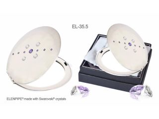 35.5 (2in1) sw lusterko kosmetyczne biały fiolet Swarovski crystal cosmetic mirror white violet Kosmetik Taschenspiegel dla Niej gift (1).jpg