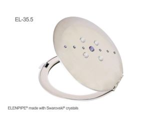 35.5 lusterko kosmetyczne biały fiolet Swarovski crystal cosmetic mirror white violet Kosmetik Taschenspiegel dla Niej gift (3).jpg