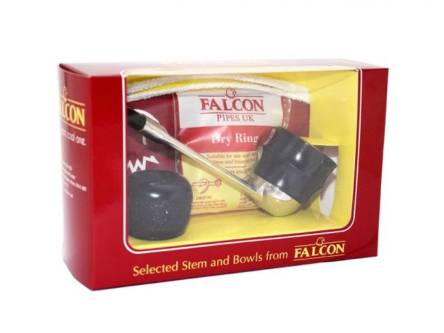6235111 fajka-Falcon-zestaw-w-pudełku-2 główki-prosty-srebrny-cybuch.jpg